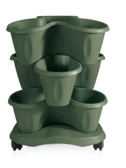 Trifoglio 3-Tier Planter On Wheels -Garden Care Tools Sales 3 4 crop 8613625 03V