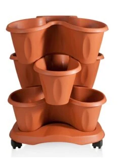 Trifoglio 3-Tier Planter On Wheels -Garden Care Tools Sales 3 4 crop 8613625 05V
