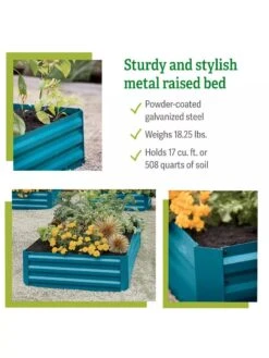 Demeter Corrugated Metal Raised Bed, 34" X 68" -Garden Care Tools Sales 8594183 stats GSC