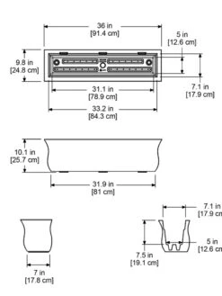 Valencia Window Box, 3' -Garden Care Tools Sales 8596436 18V tif