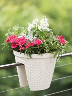 Weave Round Railing Planter, 11" -Garden Care Tools Sales 8598370 8580 tif