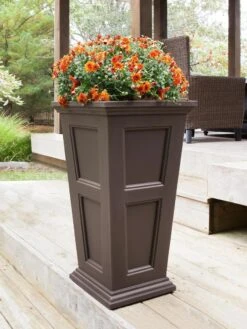 Fairfield Self-Watering Tall Patio Planters, 34” -Garden Care Tools Sales 8600109 03V tif