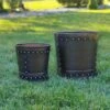 Riveted Planters, Set Of 2 -Garden Care Tools Sales 8610032 02v riveted metal planters set of 2