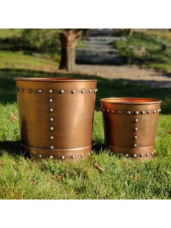 Riveted Planters, Set Of 2 -Garden Care Tools Sales 8610032 05v