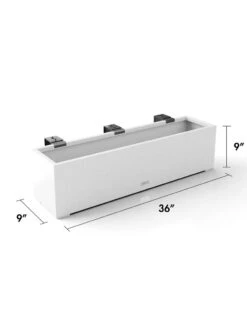 Veradek Metallic Series Railing Planters -Garden Care Tools Sales 8611610 28v