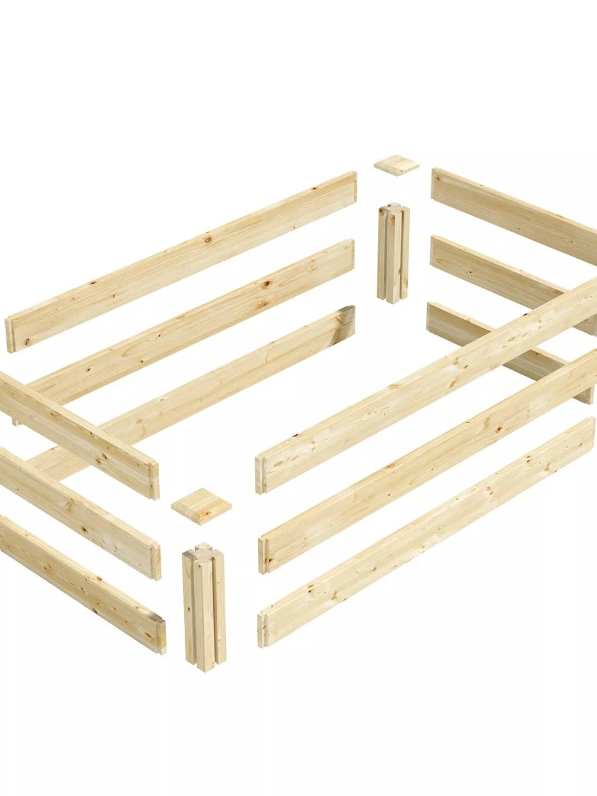 Pine Raised Garden Bed, 2'x4'x10.5" High 6 Pine Raised Garden Bed, 2'x4'x10.5" High - Image 4