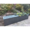 Nice Aluminum Trough Planters With Bench Top, 16"High -Garden Care Tools Sales 8612377 01v 1