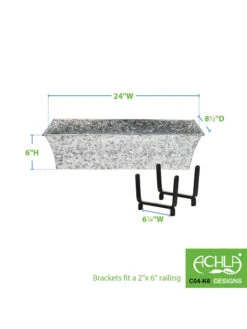 Achla Designs Handrail Flowerbox Bracket Kit For Rail -Garden Care Tools Sales 8612884 02v