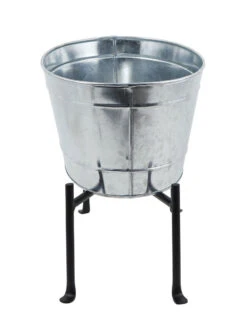 Achla Designs Mini Oval Galvanized Tub With Folding Stand -Garden Care Tools Sales 8612906 05v