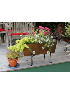 Achla Designs Copper Flower Box With Folding Stand -Garden Care Tools Sales 8612914 04v