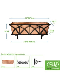 Achla Designs Rockwood Window Box -Garden Care Tools Sales 8612918 03v