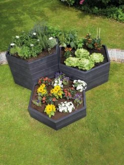Modular Hexagon Raised Bed Kit, 28.5" -Garden Care Tools Sales 8614244 04V 1