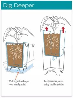 Stoneware Self-Watering Windowsill Planters, Set Of 2 -Garden Care Tools Sales hiw 8593943 jpg